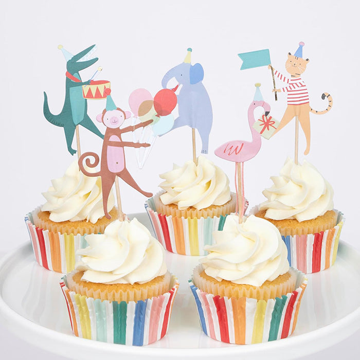 party animals feest verjaardag deco decoratie cupcake bakken feest
