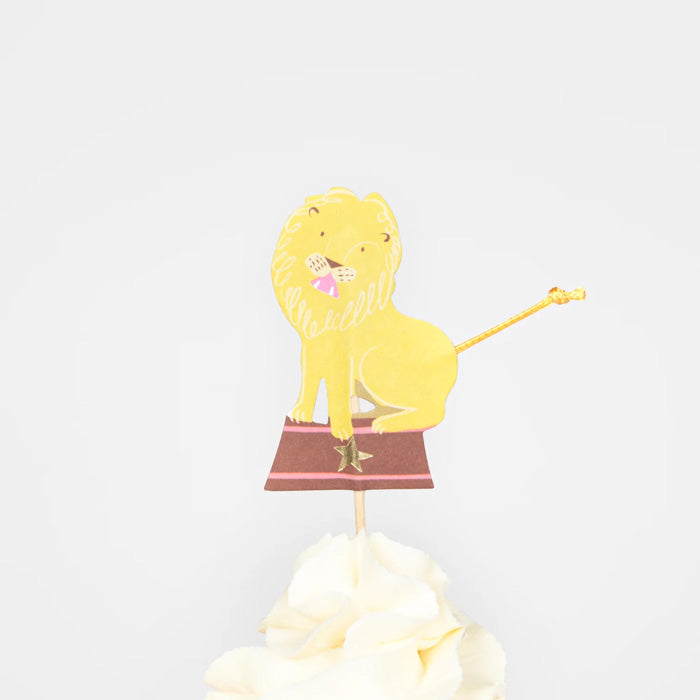 circus cupcake kit bakken taart verjaardag feest deco decoratie dieren acrobaten meri meri