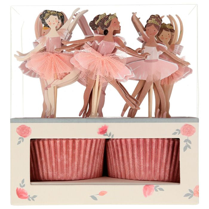 cupcake kit ballet ballerina's feest deco decoratie verjaardag bakken themafeest dansen