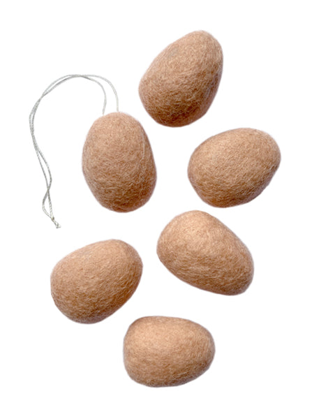 perzik vilten eitjes paasboom pasen deco ei eieren vilt wol