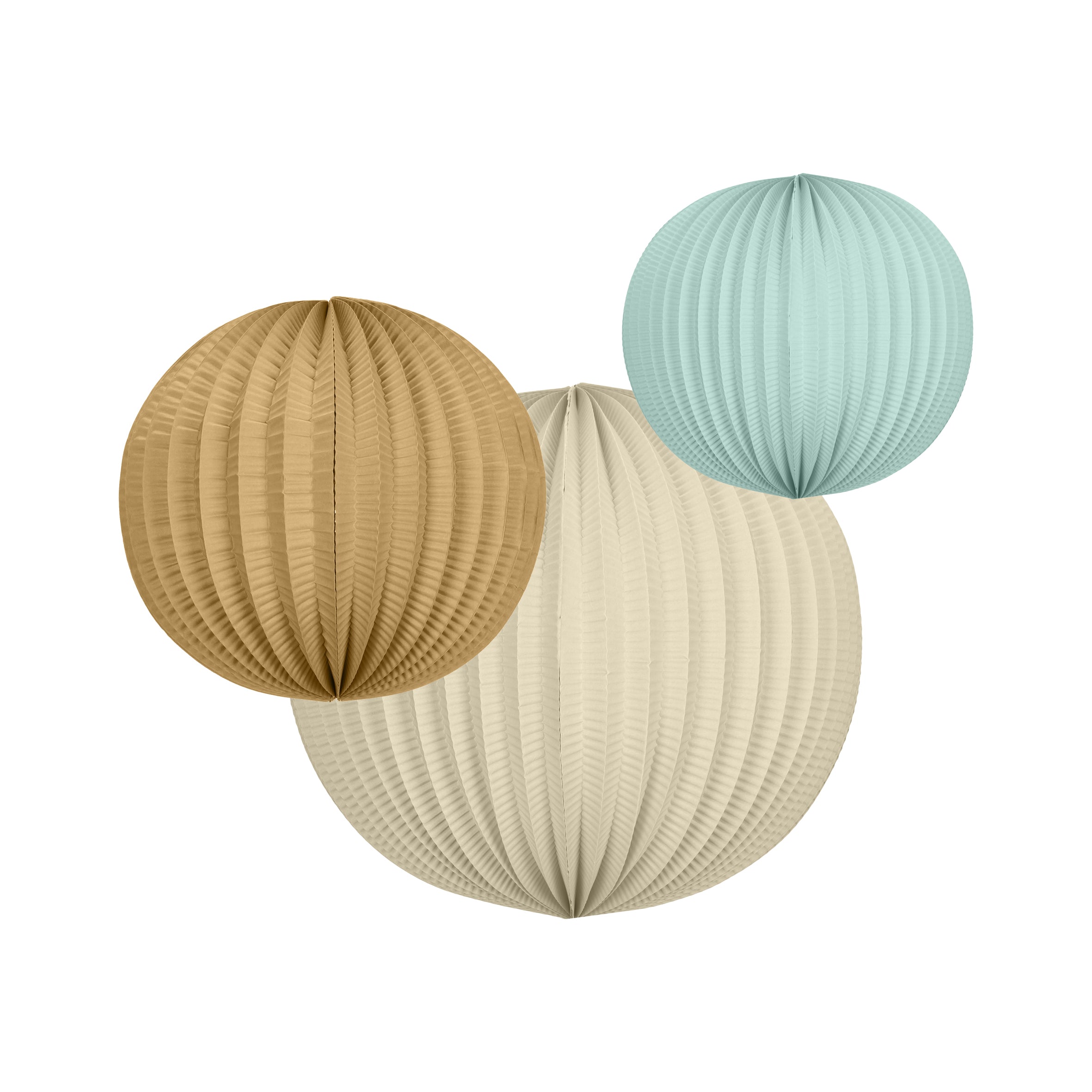 3 lapionnen feest deco verjaardag decoratie blauw creme latte