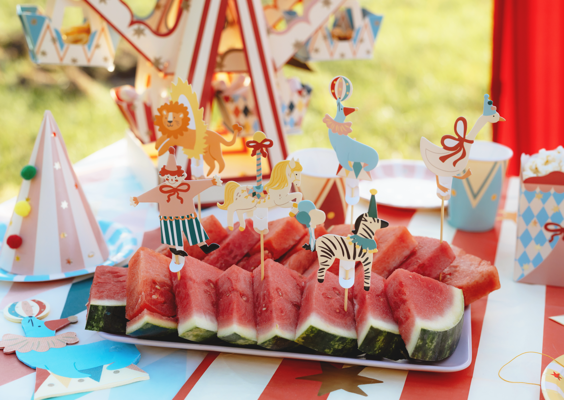 cupcake toppers feest deco decoratie feest circus vrolijk verjaardag