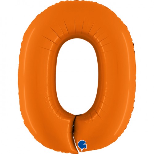 Folieballon cijfer 0 t/m 9 XXL (102cm) - Warm Oranje