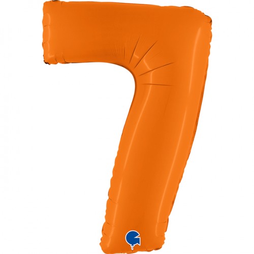 Folieballon cijfer 0 t/m 9 XXL (102cm) - Warm Oranje