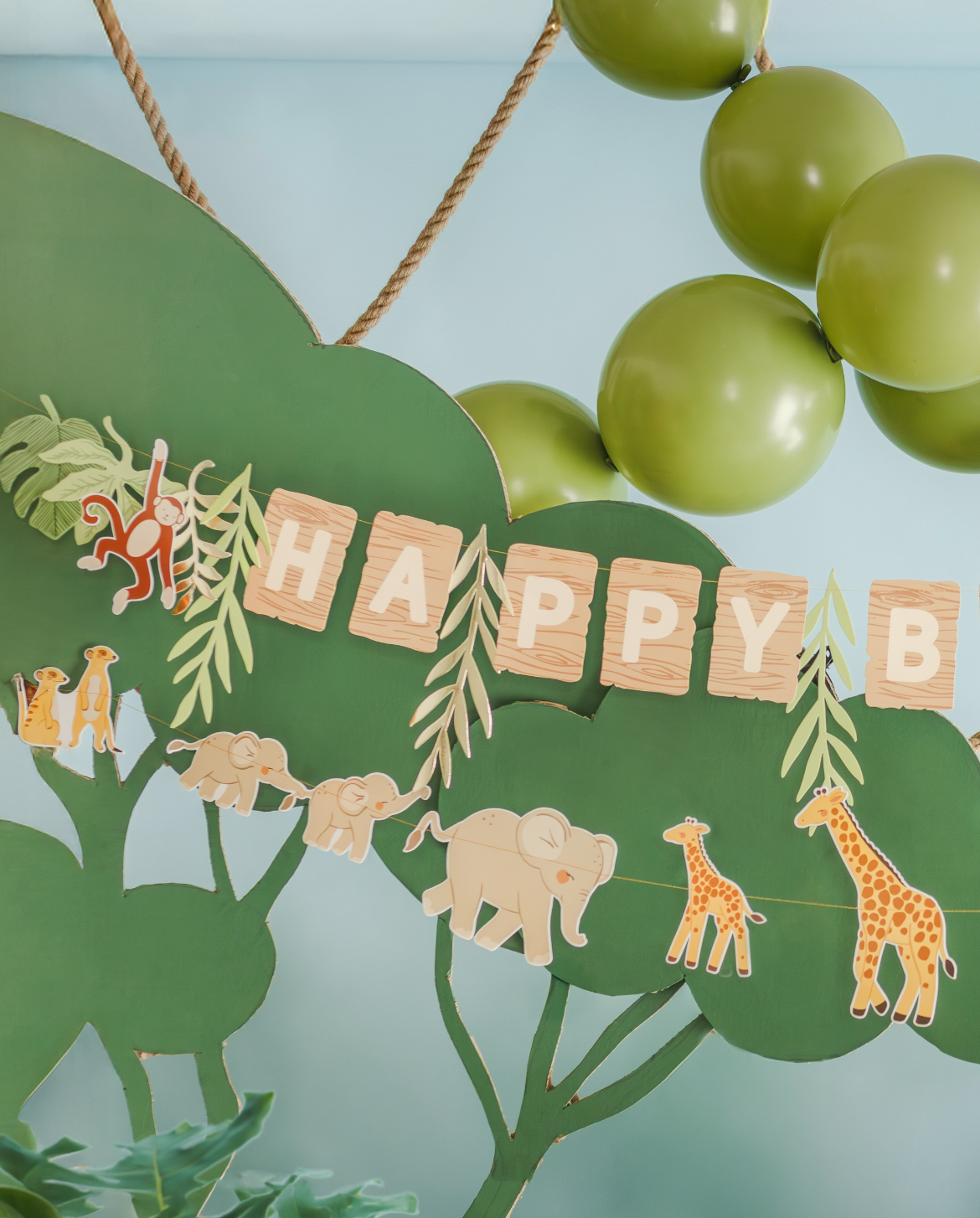 happy birthday safari slinger dieren jeep feest deco decoratie verjaardag 3
