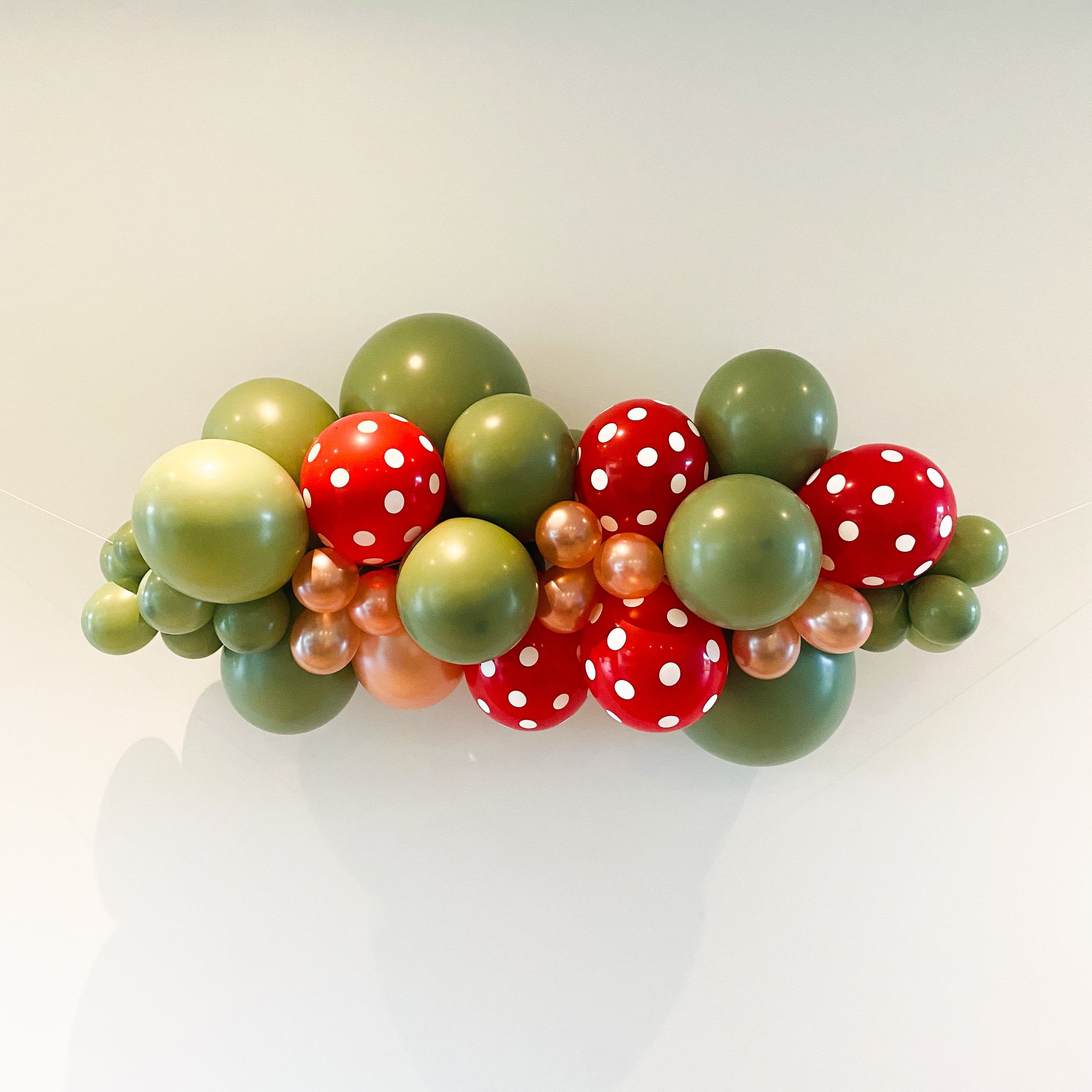 ballonslinger ballonnenboog balloongarland mushroom paddenstoelen aardbeien feest deco party