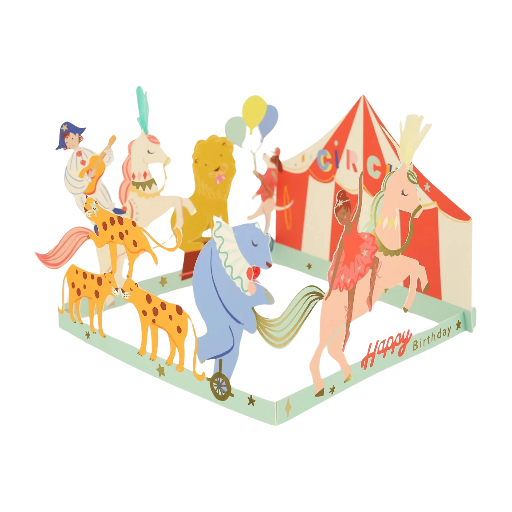 cirucs kaart deco decoratie centerpiece feest verjaardag