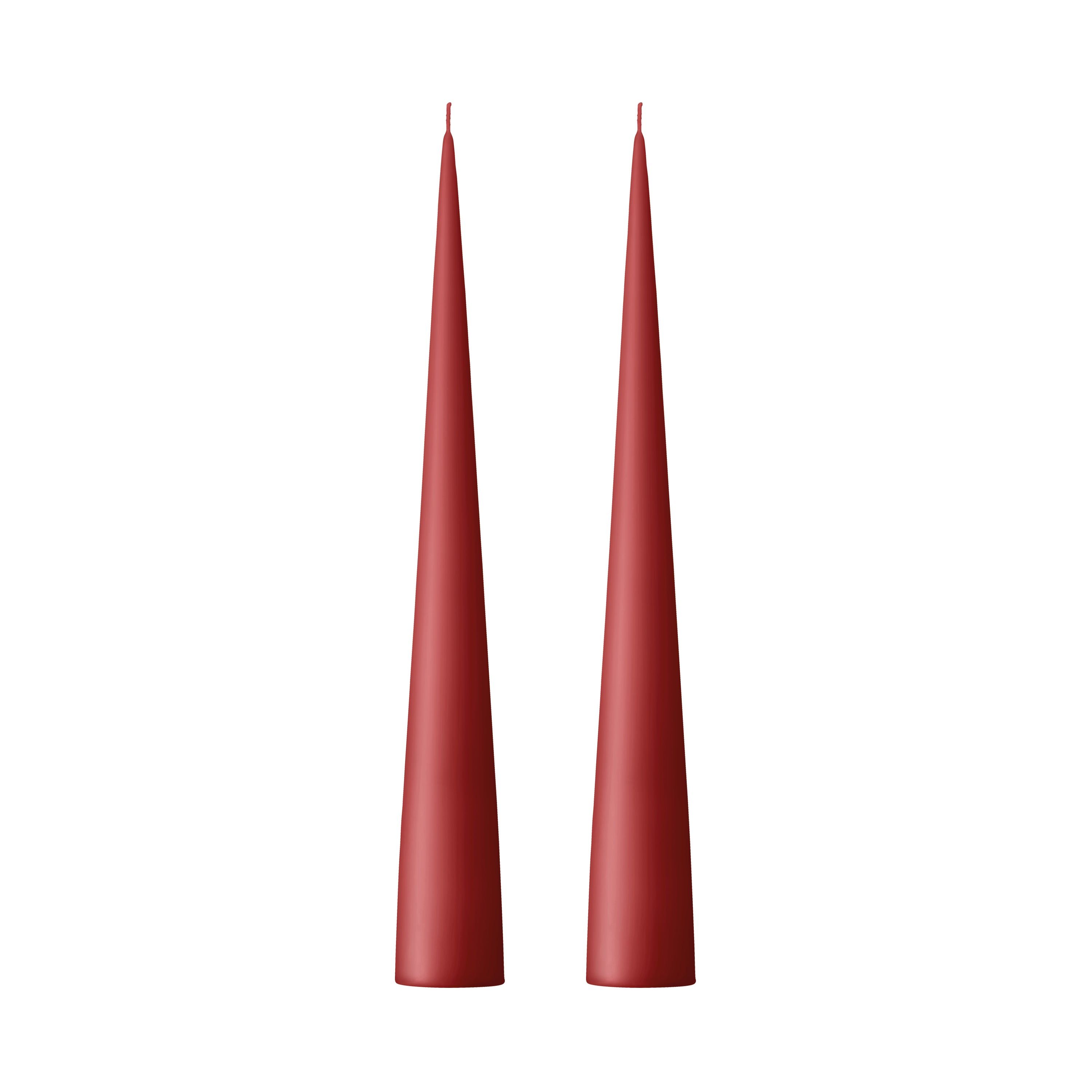 Aged Rust 80 warm rood bruin terracotta cone candle 37cm kaars deco decoratie feest verjaardag tafeldeco