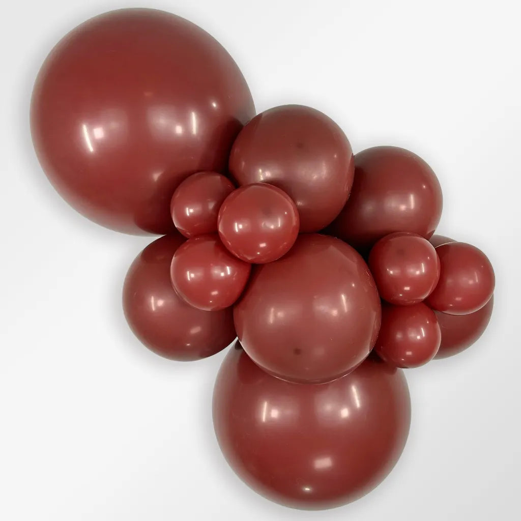 Ballonnen warm terracotta merlot