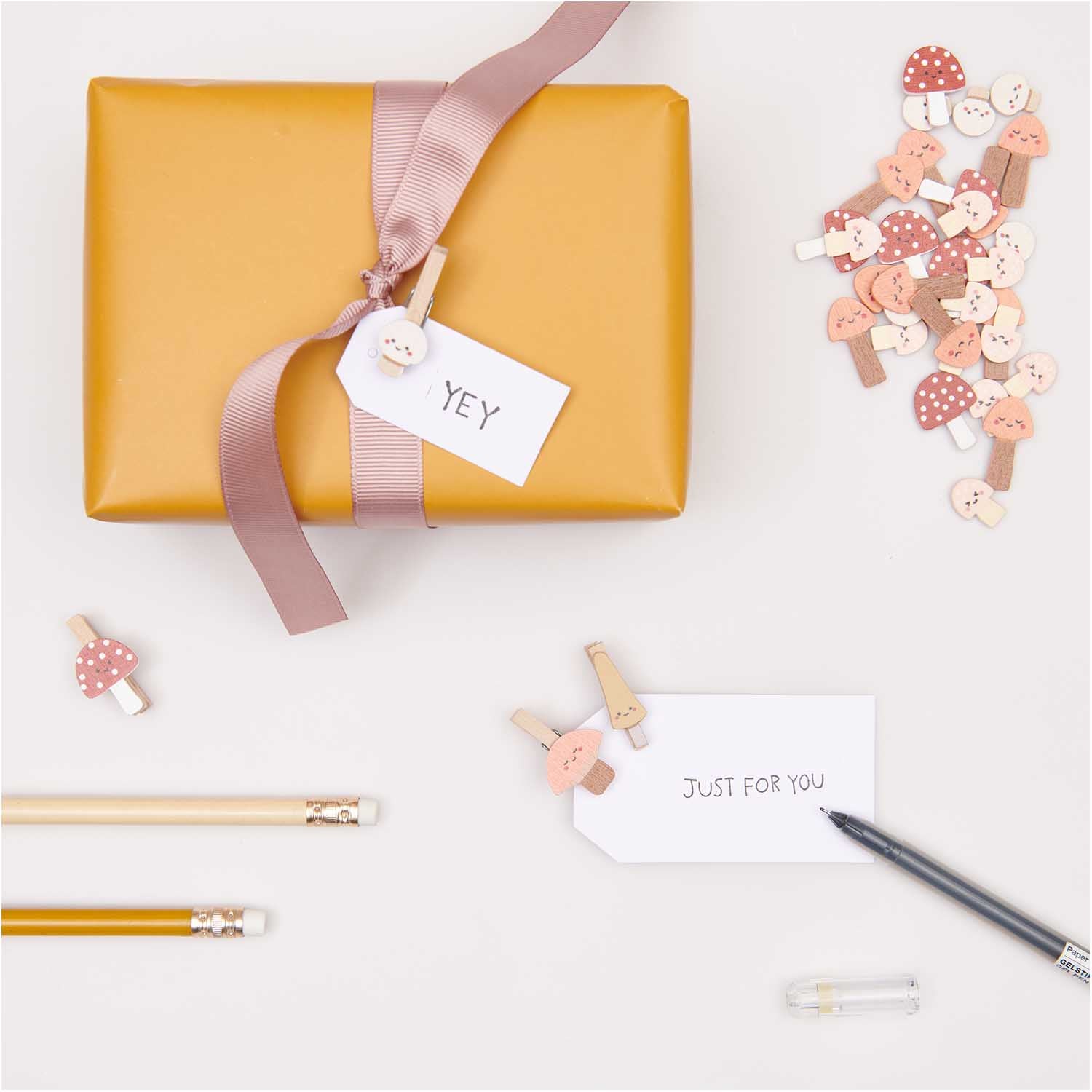 Paddenstoelen confetti hout mix