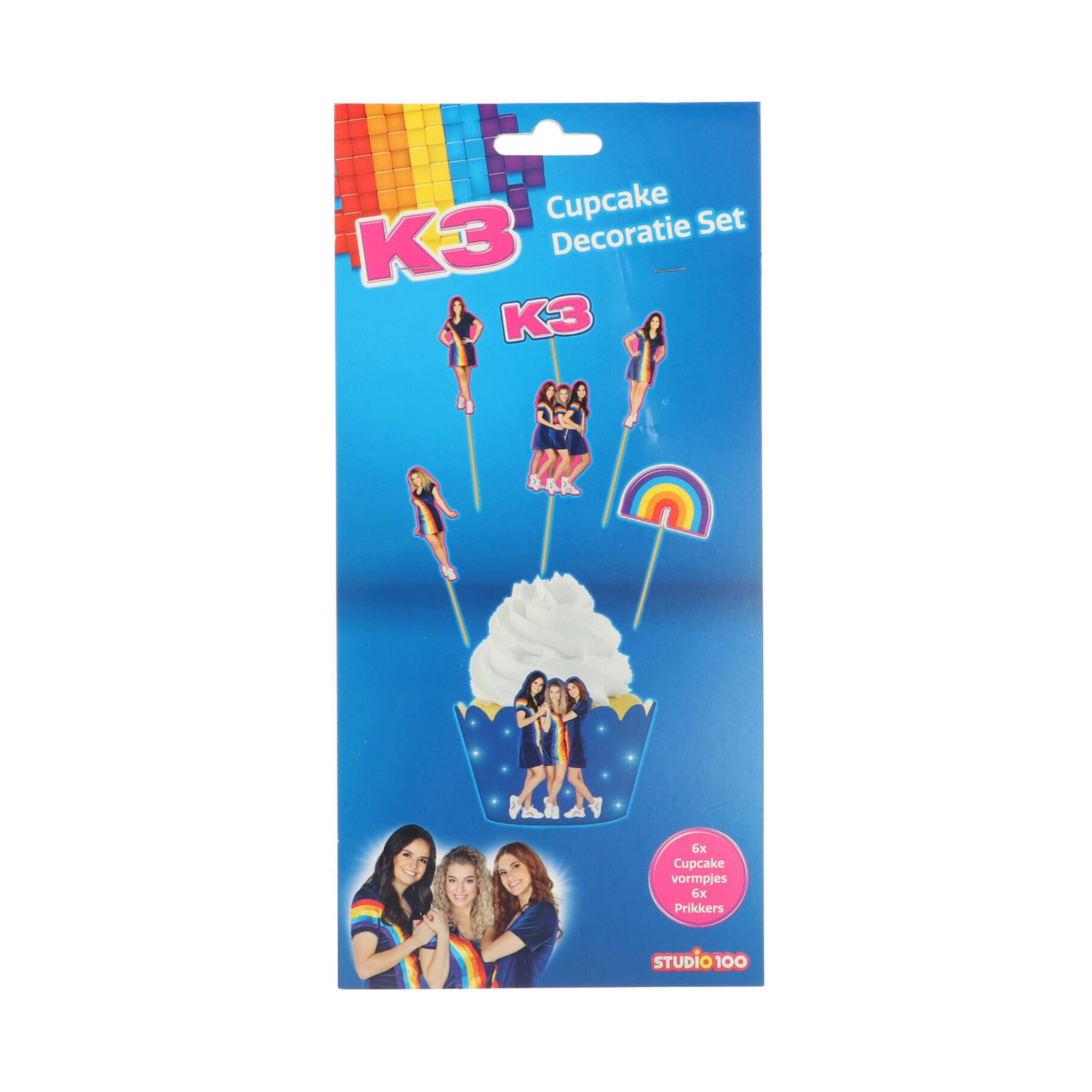 Cupcake kit K3 - deco voor 6 cupcakes