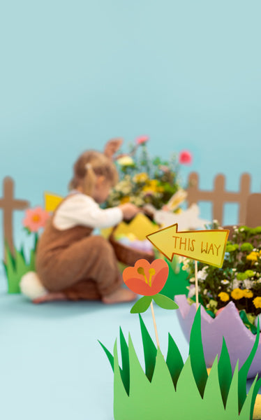 egg hunt kit eieren rapen pasen faasfeest konijn