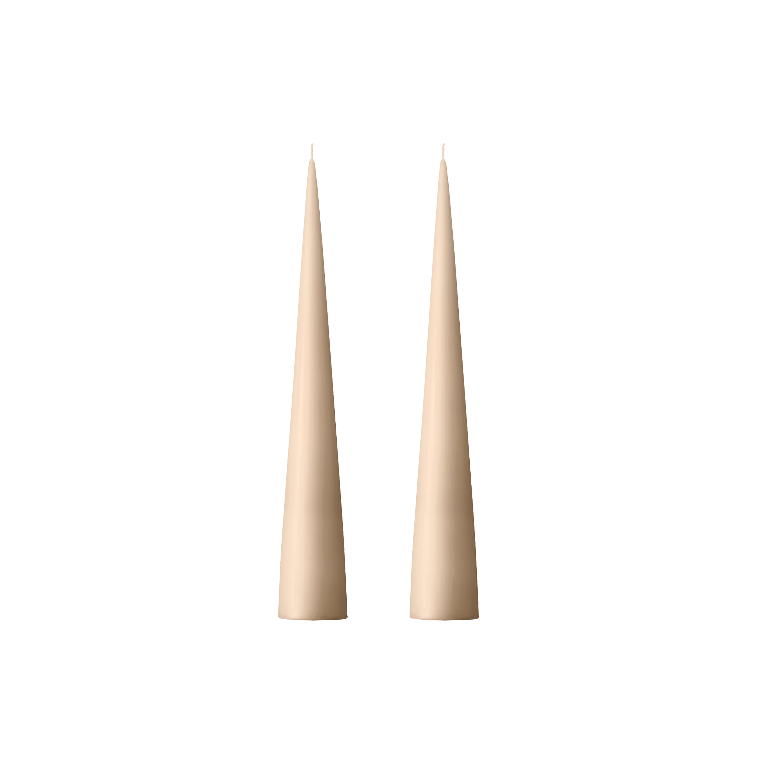Ice latte beige ecru kaarsen cone 25cm candle ester & erik feest deco decoratie verjaardag communie lentefeest