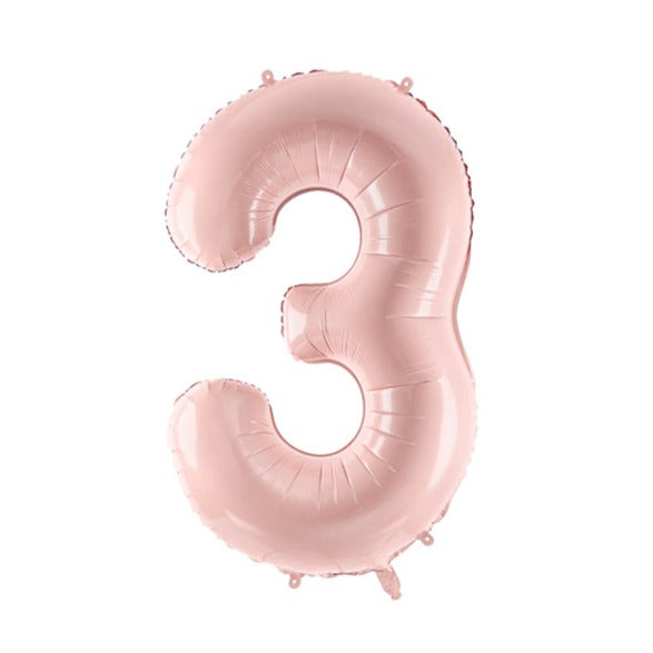 folieballon cijfer nummer feest deco decoratie verjaardag leeftijd roze