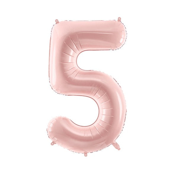 folieballon cijfer nummer feest deco decoratie verjaardag leeftijd roze