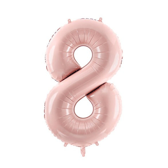 folieballon cijfer nummer feest deco decoratie verjaardag leeftijd roze