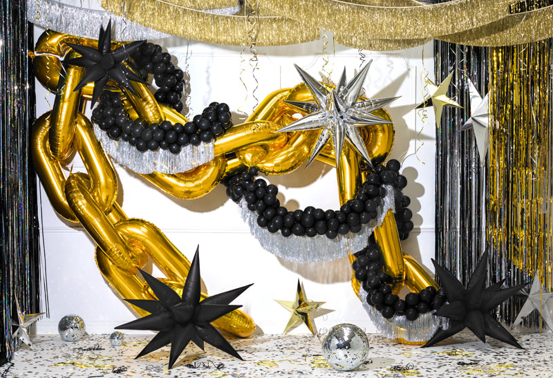 fringe slinger zilveren feest deco decoratie verjaardag