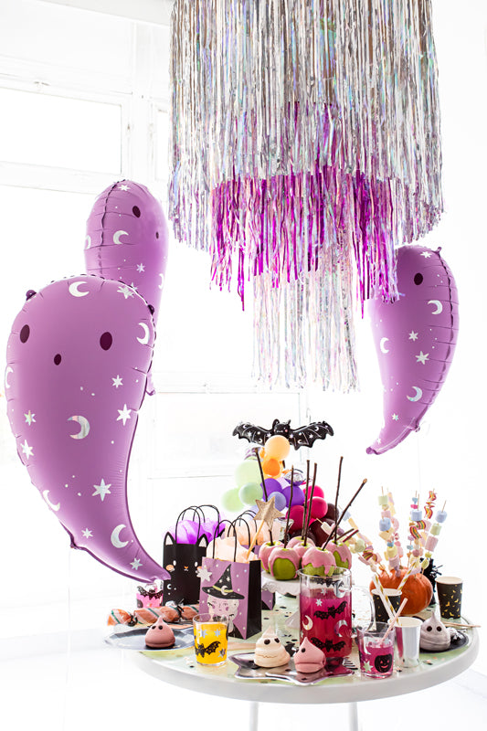 Folieballon spook paars roze halloween deco