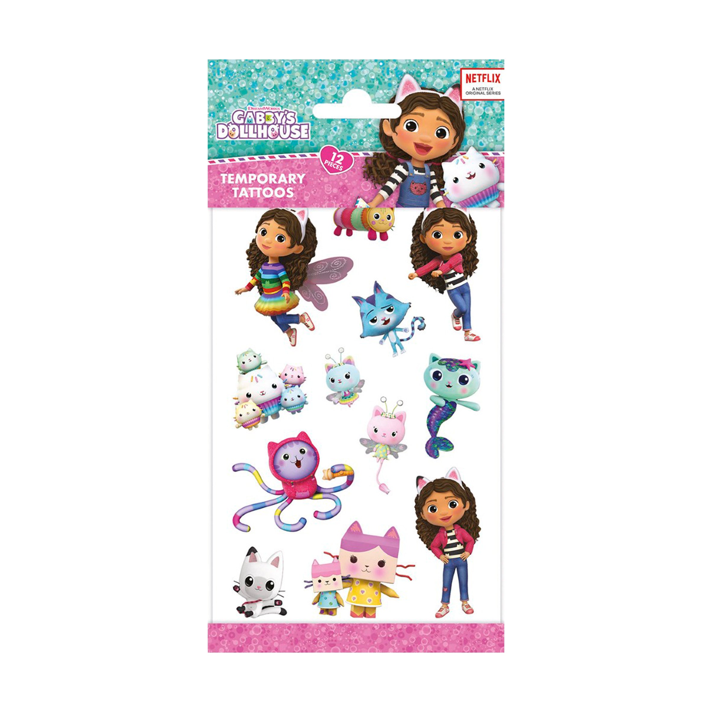 Gabby's dollhouse tattoos feest deco decoratie verjaardag
