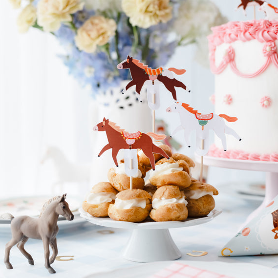 paarden taarttoppers feest deco decoratie taart cake