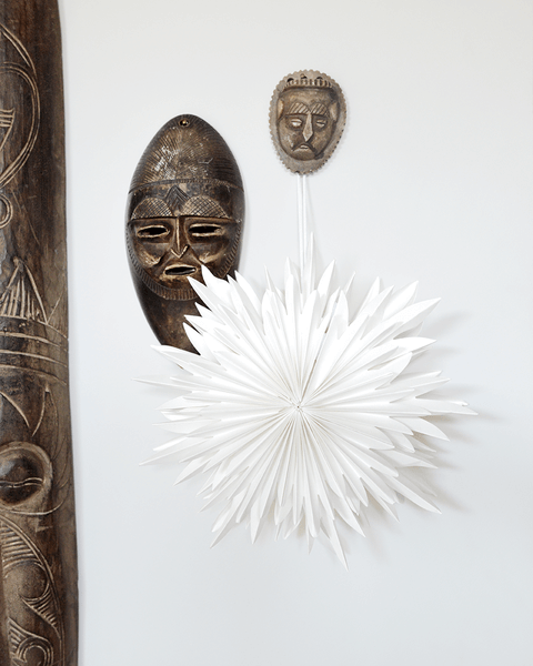 Kerstster / sneeuwvlok wit luxe papier delight departement