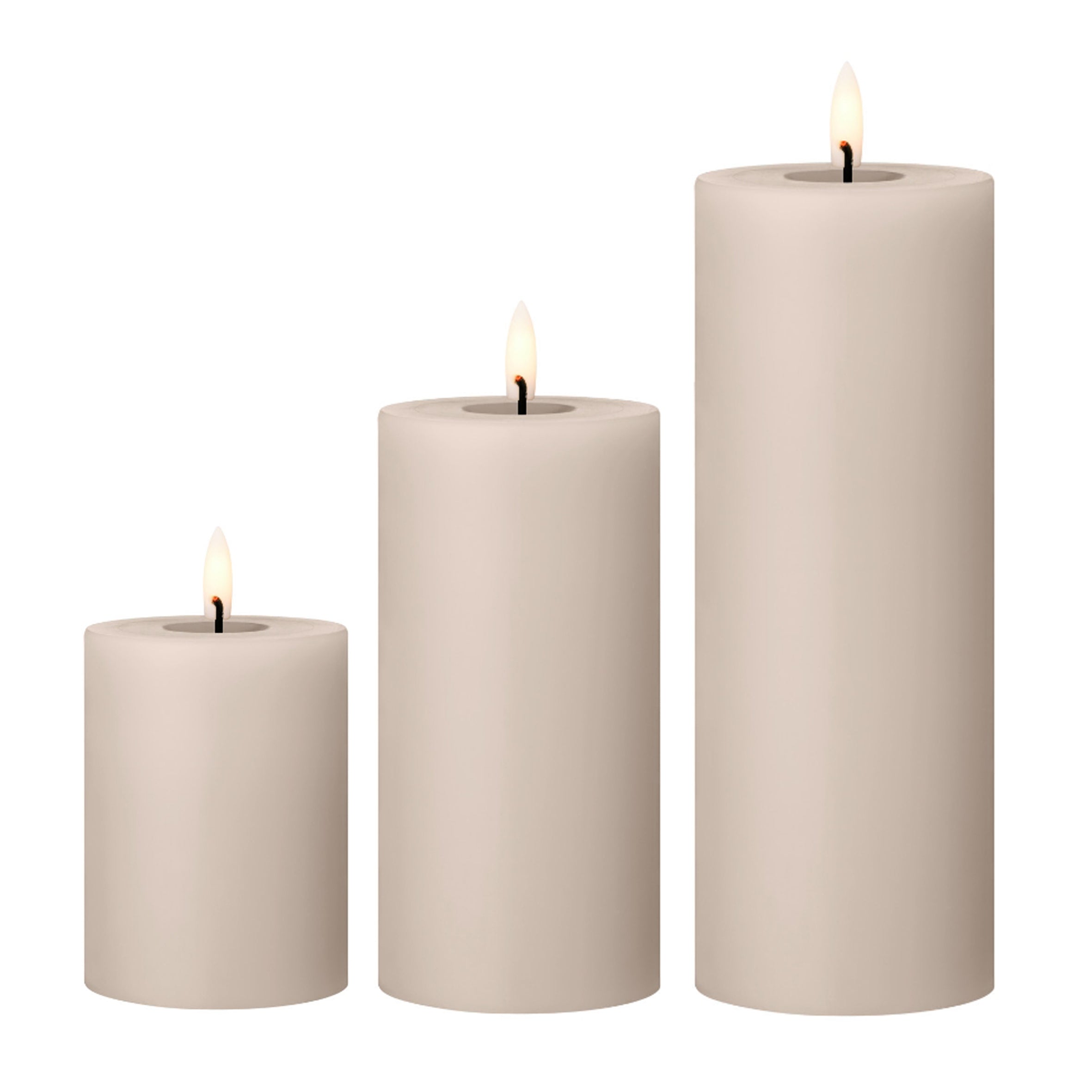 LED kaarsen linen grey set grijs beige herfst winter feest deco decoratie