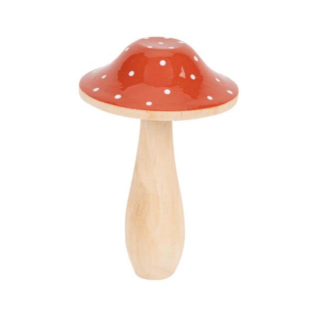 PADDENSTOEL ROOD MET WITTE STIPPEN DECO HERFST