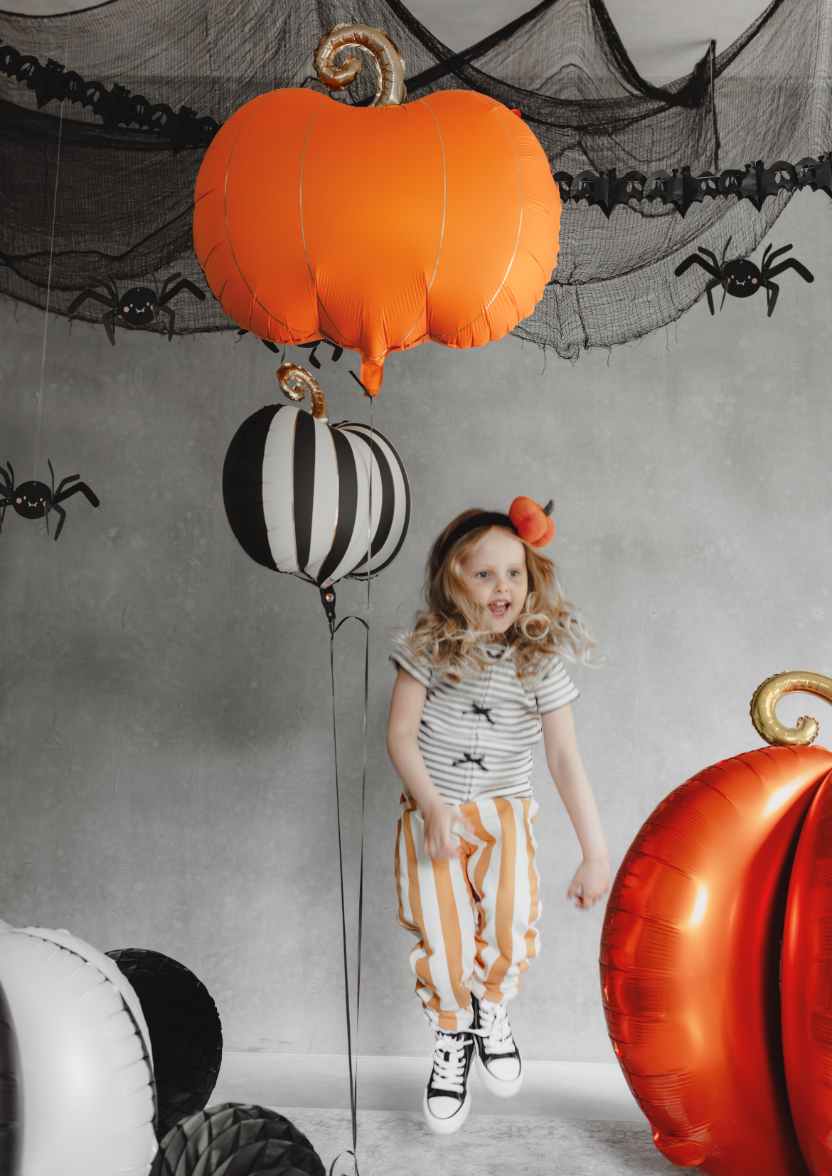 Pompoen oranje goud halloween herfst feest deco decoratie verjaardag