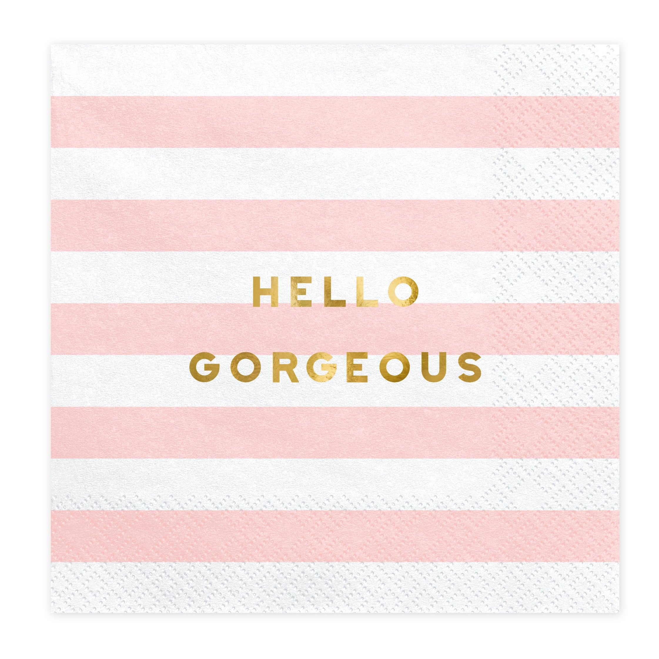 servetten hello gorgeous wit zacht roze feest deco decoratie verjaardag