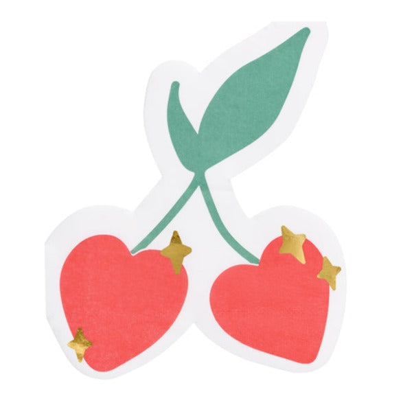 Kersen servetten feest deco decoratie verjaardag