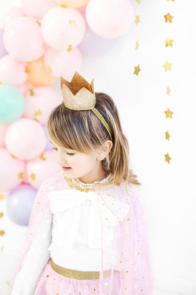 Gouden glitterkroontje