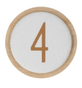 Cijferbuttons verjaardagskroon Beige/Crème - 3 t/m 6