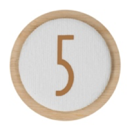 Cijferbuttons verjaardagskroon Beige/Crème - 3 t/m 6