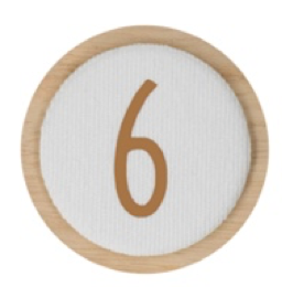Cijferbuttons verjaardagskroon Beige/Crème - 3 t/m 6