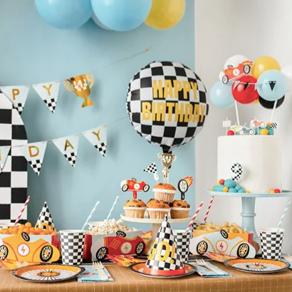 Cupcake toppers race auto's feest deco taart cupcake cake