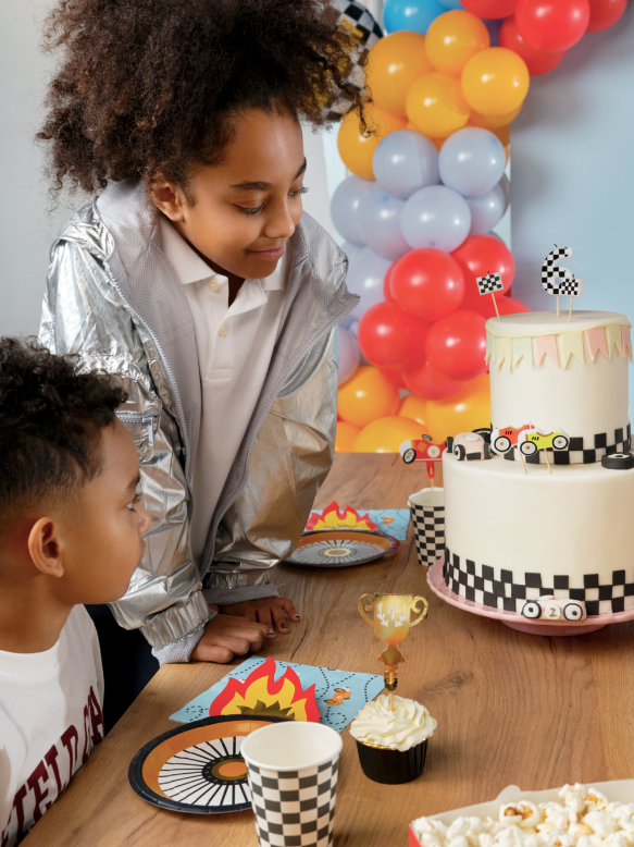 race auto kaarsen kaarsjes taart deco cupcakes verjaardag