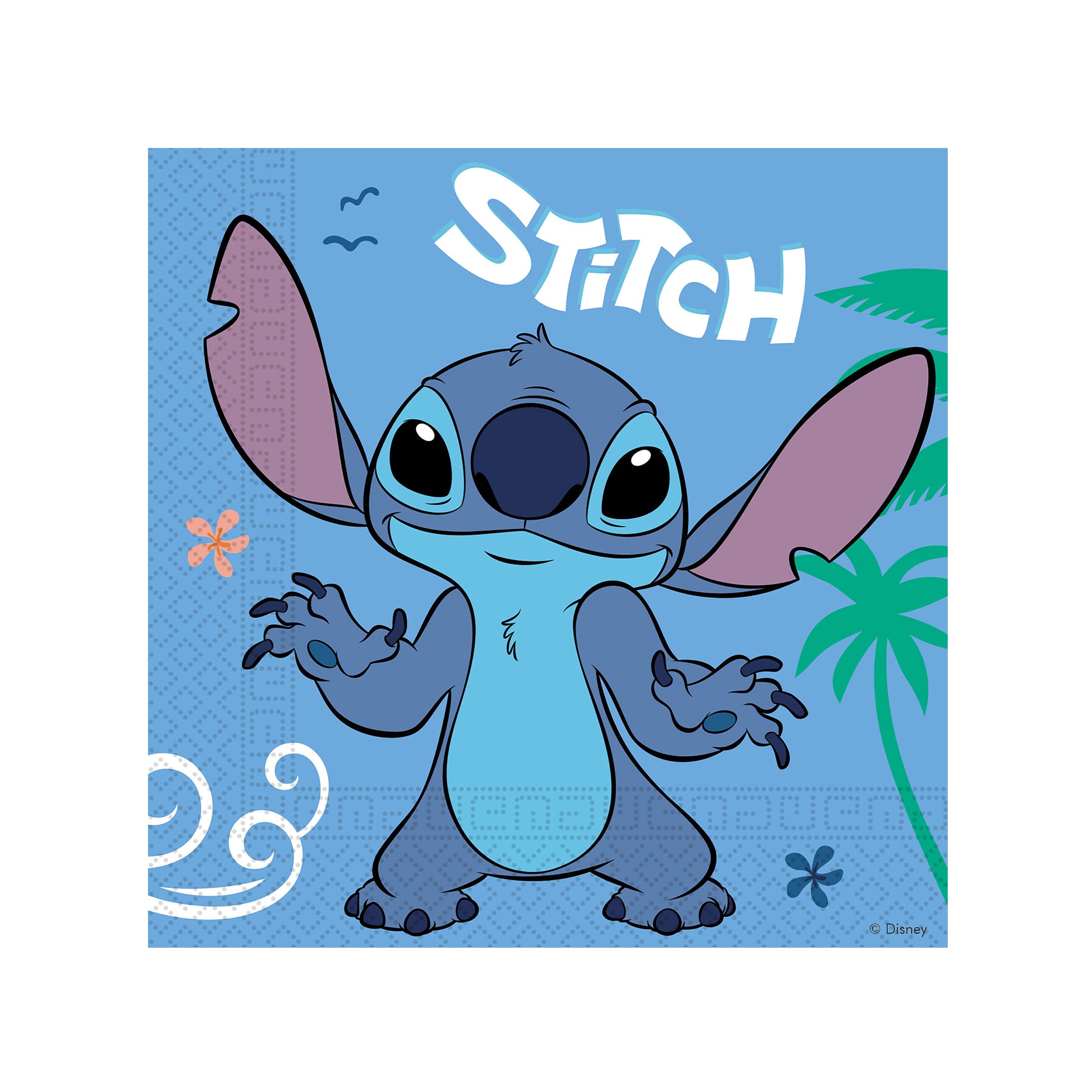 Stitch servetten blauw feest deco decoratie verjaardag disney