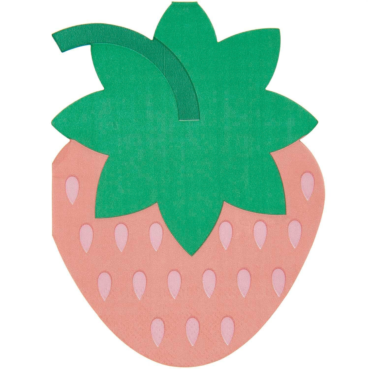 aardbei servetten fruit rood wit roze groen feest deco decoratie
