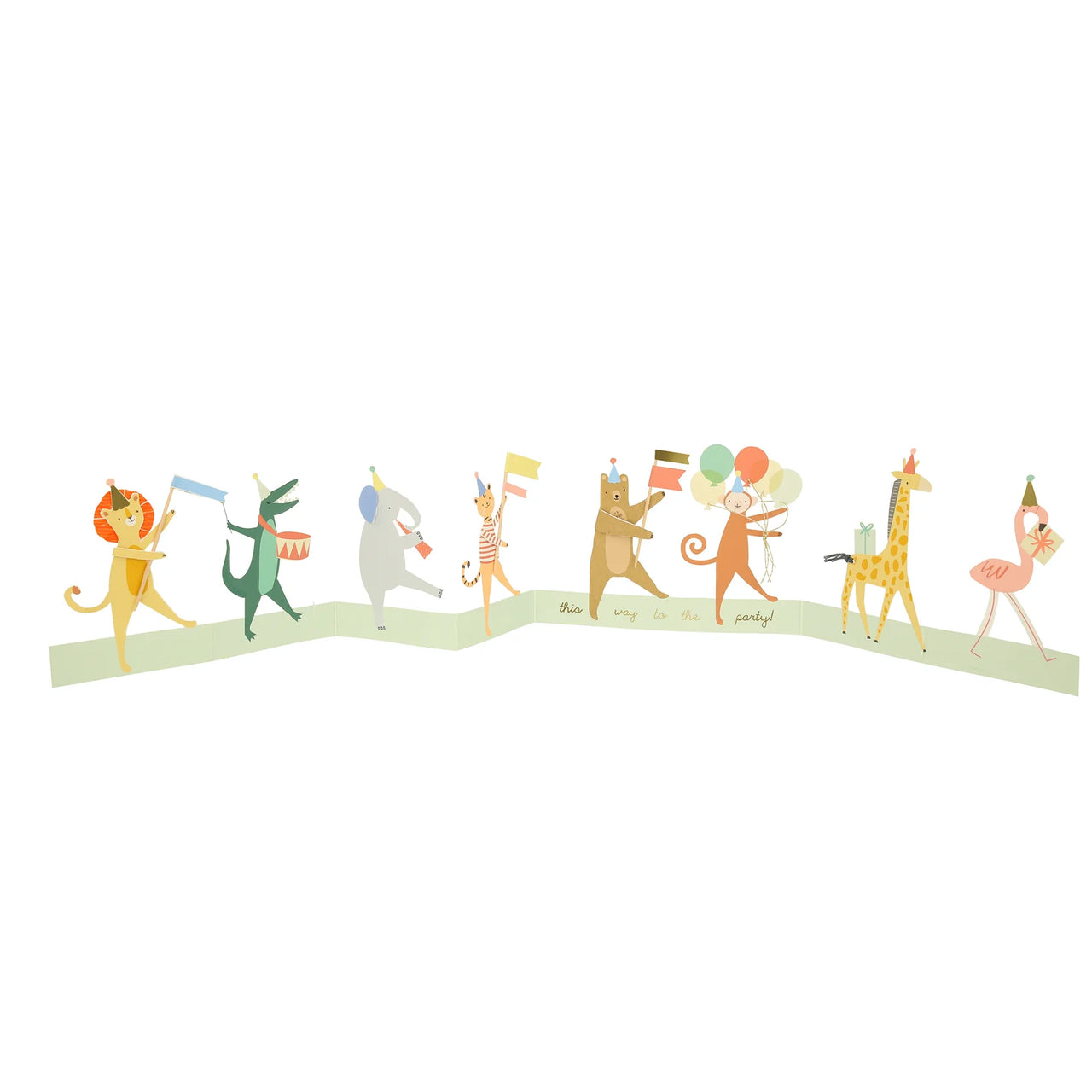 animal parade party animals kaart centerpiece feest verjaardag deco decoratie dieren