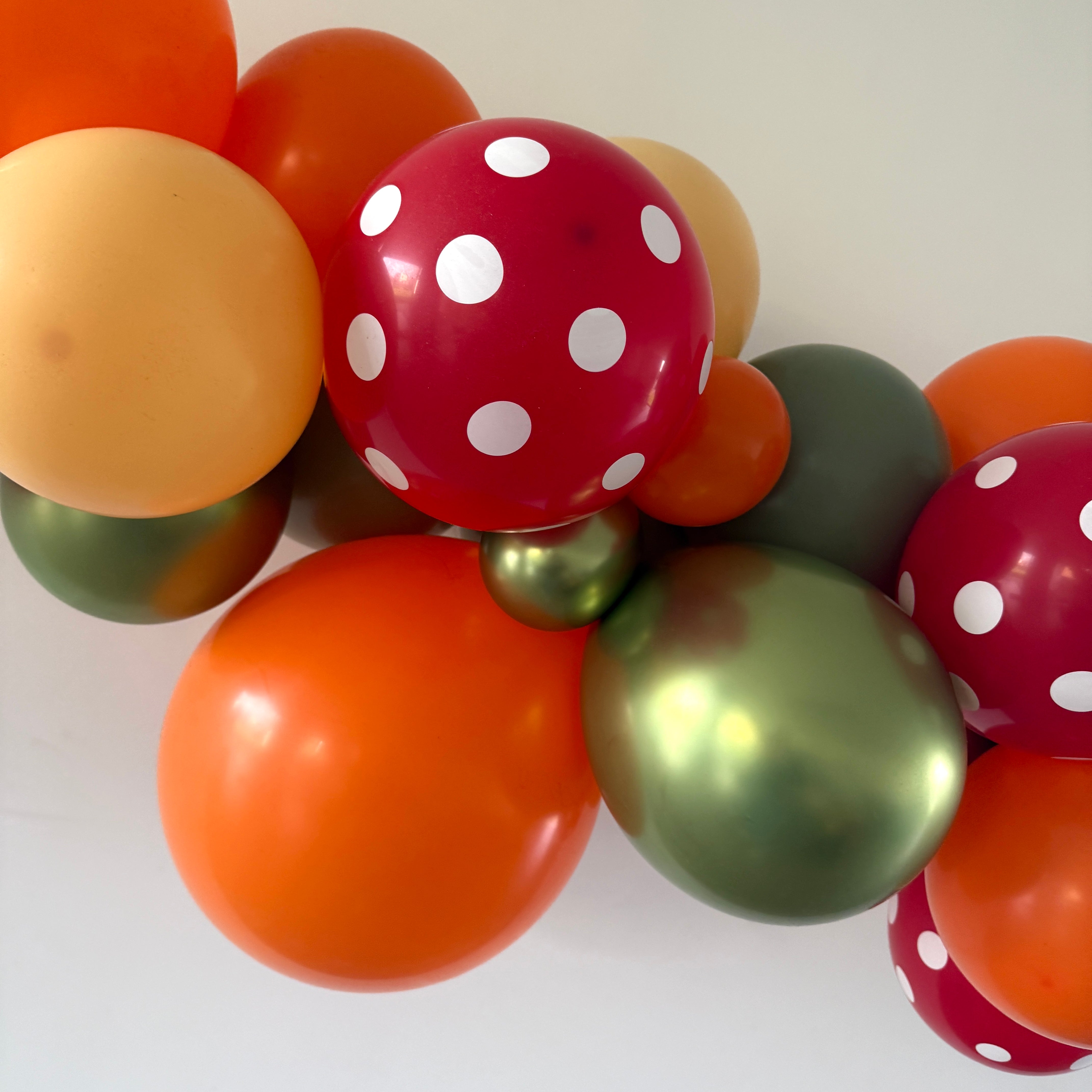ballonslinger ballonnenboog paddenstoelen mushroom deco decoratie feestversiering verjaardag