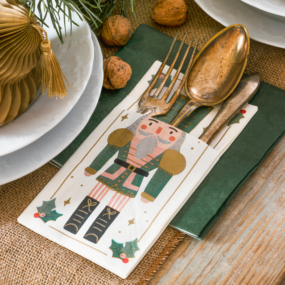 bestekzakje notenkraker kerst tafel feest deco decoratie feestversiering