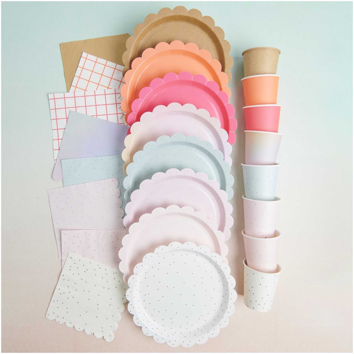 bord pastelmix heel licht feest deco decoratie 2 neon oranje orze neutraal