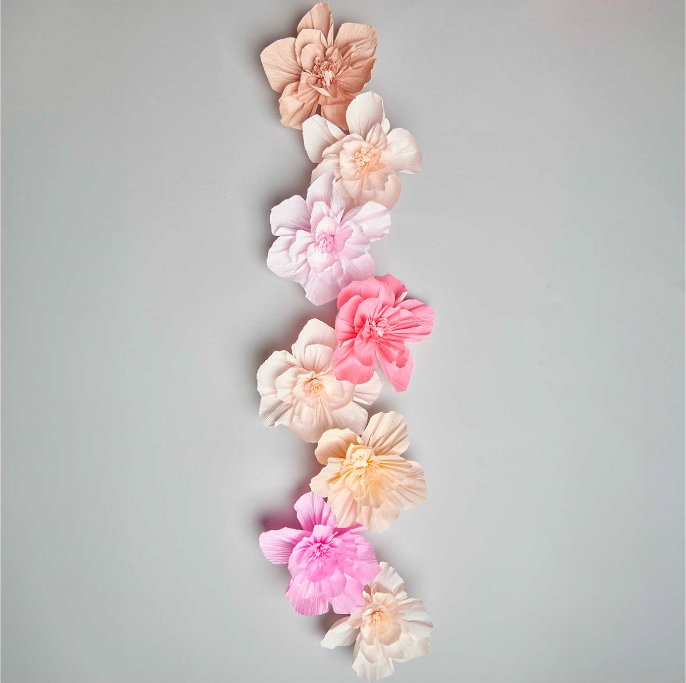 crepe papieren bloemen verschillende kleuren boeket deco decoratie feest kinderkamer