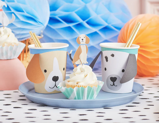 cupcake kit meri meri puppy hond feest decoratie verjaardag taart cake