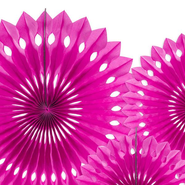 fans fushia roze hangdecoratie feest deco verjaardag