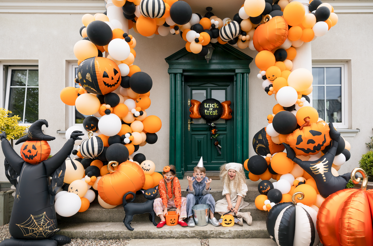 folieballok zwarte kat halloween deco decoratie feest