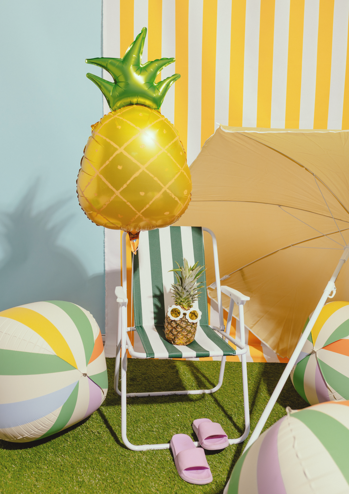 folieballon ananas fruit spongebob feest deco decoratie verjaardag
