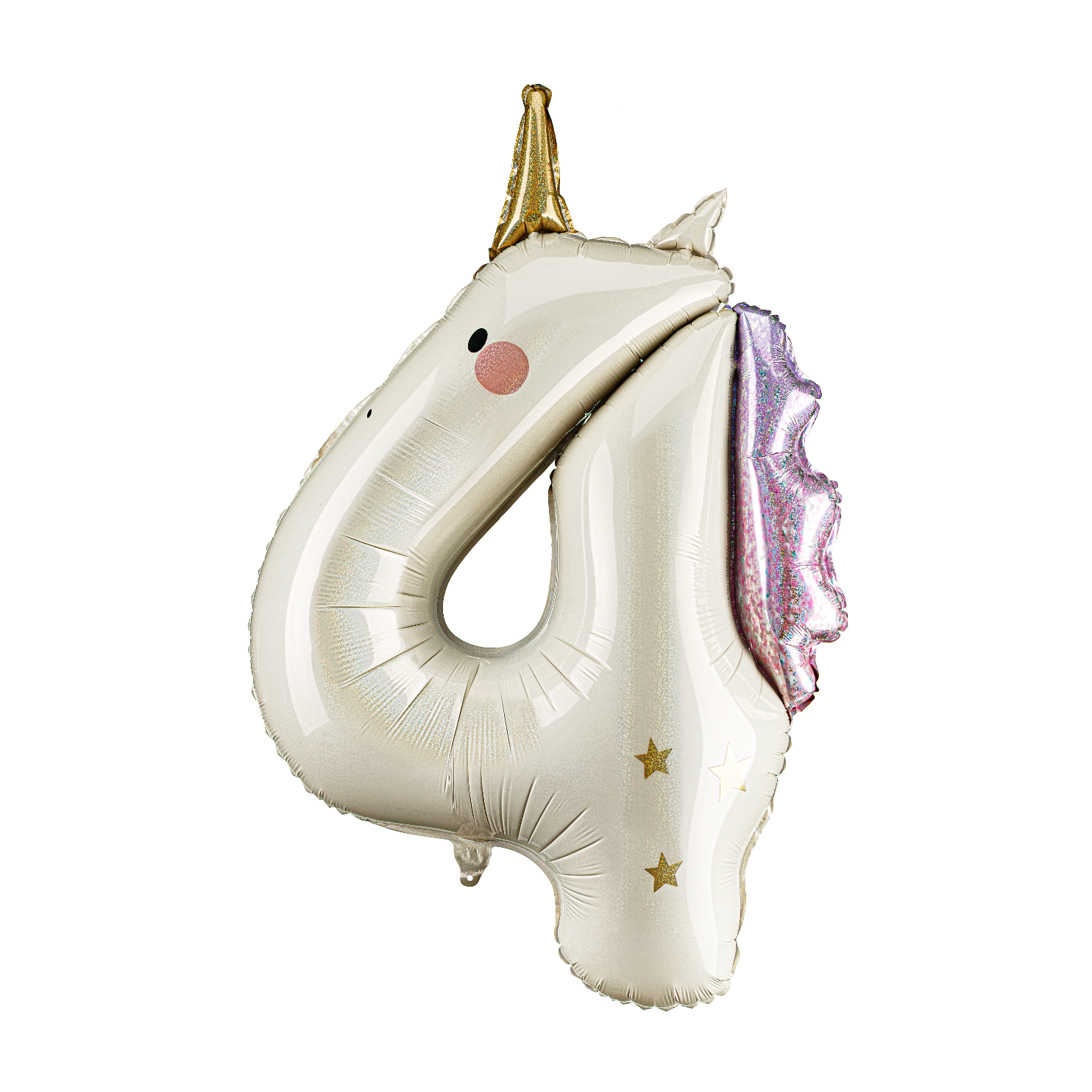 folieballon cijfer 4 eenhoorn unicorn eenhoorn feest deco decoatie verjaardag