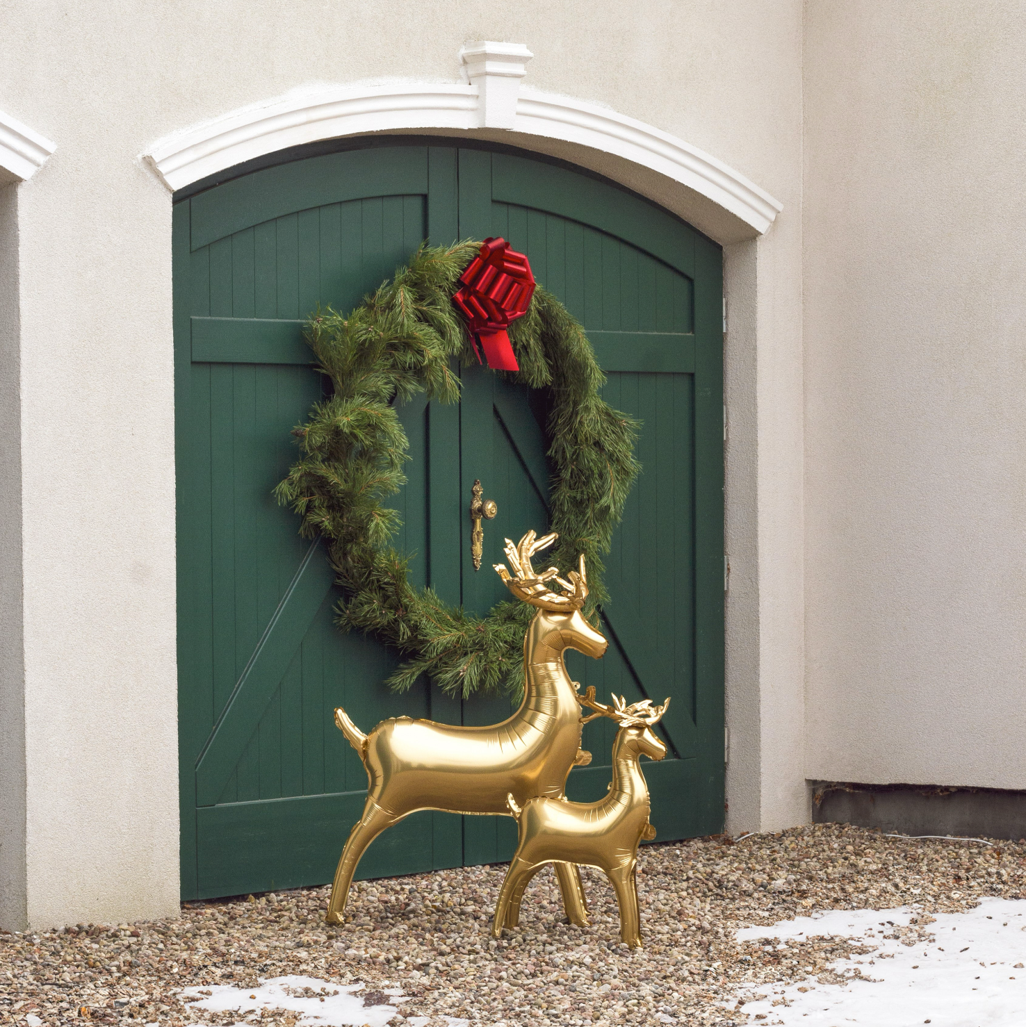 folieballon hert XL goud feest decoratie kerst herfst deco