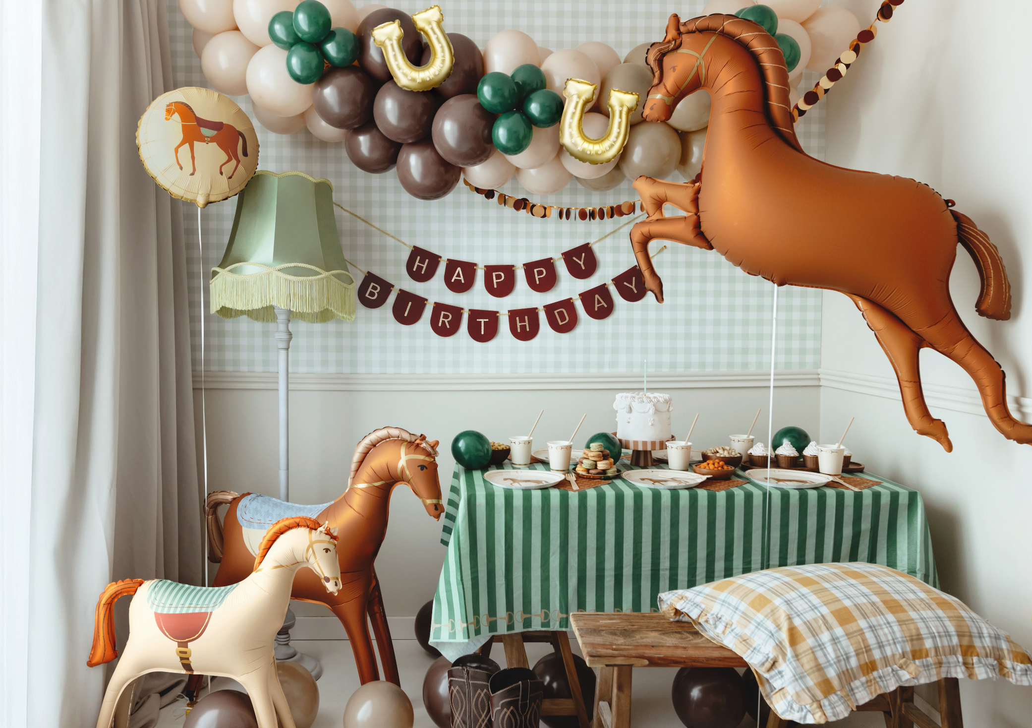 folieballon hoefijzer houd paard feest deco decoratie verjaardag